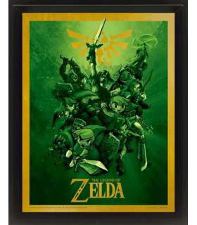 The Legend of Zelda: Link Collage 3D Frame