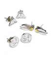 Set pendientes Deathly hallows golden snitch platform Harry Potter