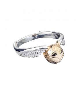 Harry Potter Anillo del snitch dorado en acero inoxidable