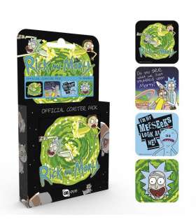 Rick y Morty Pack de 4 Posavasos Mix