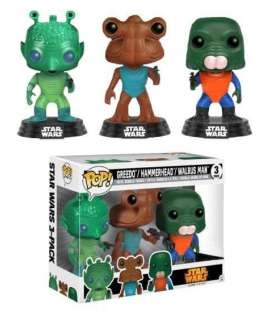 3 PACK STAR WARS FUNKO POP GREEDO/HAMMERHEAD/WALRUS MAN