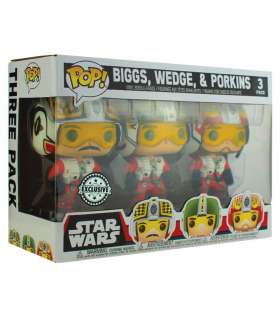 3 PACK STAR WARS FUNKO POP BIGGS/WEDGE/PORKINS