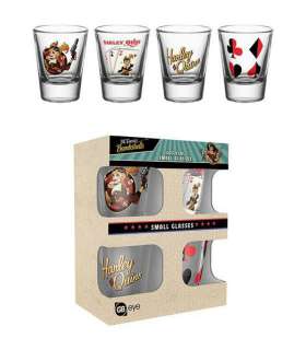 DC Comics Bombshells Pack de 4 Vasos de Chupitos Harley Quinn