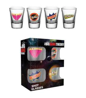 Big Bang Theory Pack de 4 Vasos de Chupitos Bazinga