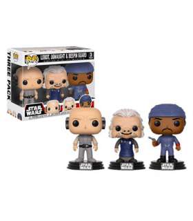 3 PACK STAR WARS FUNKO POP LOBOT, UGNAUGHT & BESPIN GUARD