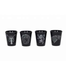 Game of thrones Pack de 4 Vasos de Chupitos Logo & Emblems