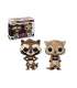 2 PACK MARVEL GUARDIANS OF THE GALAXY FUNKO POP ROCKET AND LYLLA