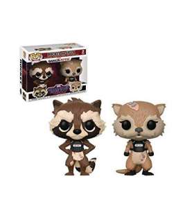 2 PACK MARVEL GUARDIANS OF THE GALAXY FUNKO POP ROCKET AND LYLLA