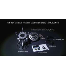 1:1 Iron Man Arc Reactor (imitacion aluminio)