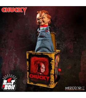 La novia de Chucky Caja de música Caja sorpresa Burst-A-Box Scarred Chucky 36 cm