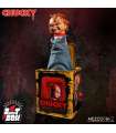 La novia de Chucky Caja de música Caja sorpresa Burst-A-Box Scarred Chucky 36 cm