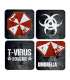 Resident Evil Pack de 4 Posavasos 3D Umbrella