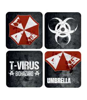 Resident Evil Pack de 4 Posavasos 3D Umbrella