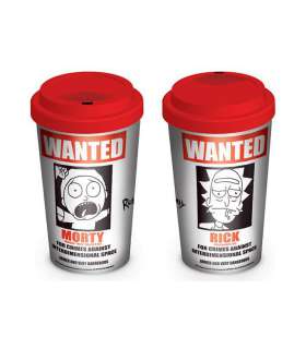 Rick y Morty Taza de Viaje Wanted
