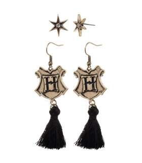 Harry Potter Set de 2 pares de Pendientes Hogwarts Tassle