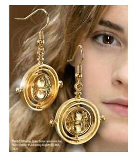 Harry Potter - Pendientes de Hermione Time-Turner - chapado en oro - NN7611
