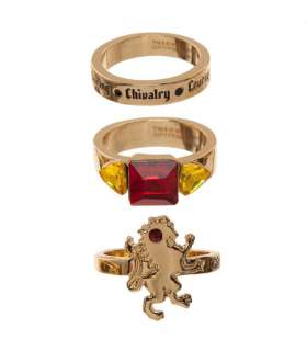 Harry Potter Set de 3 Anillos Gryffindor