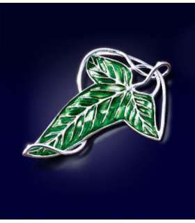 El Señor de los Anillos Broche Hoja Élfica (plateado)