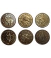 Canción de hielo y fuego Set de Monedas Half-Pennies of 6 Houses