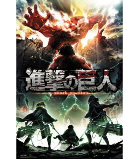 Attack on Titan Season 2 Póster Key Art 61 x 91 cm