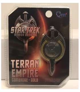 Star Trek mirror universe Terran Empire Combadge - Gold