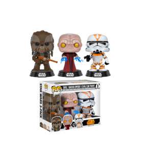 3 PACK STAR WARS FUNKO POP TARFFUL/UNHOODED EMPEROR/ UTAPAU CLONE TROOPER