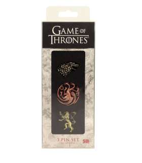 Game of Thrones Set de 3 Pins Emblemas Casas