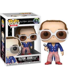 63 ELTHON JOHN FUNKO POP ELTHON JHON RED, WHITE & BLUE