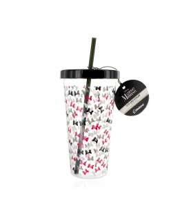Vaso de Plástico con Tapa y Pajita Minnie Mousse - Disney